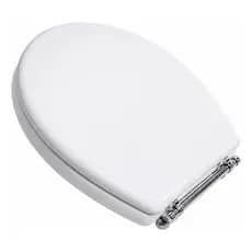 Assento Sanitário MDF Oval Universal Branco Premium