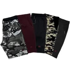 Kit 5 Bermudas Moletom Camuflada Lisa Listrada Academia Treino  2 Bolsos Confortável Atacado