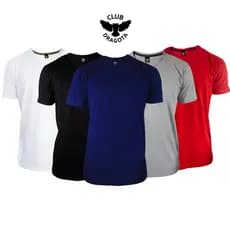 Kit 5 Camiseta Básica Masculina Lisas Masculina 100% Algodão Cores Sortida Camisa Atacado