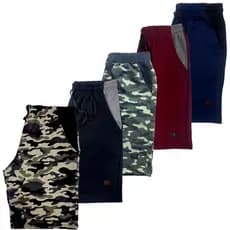 Kit 5 Cores Bermudas Moletom Camuflada Academia Treino Masculinas 100% Algodão Cores Sortidas Bolso 2