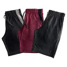 Kit 3 Bermudas Moletom Masculinas Academia Lisa Cores Sortidas P ao GG