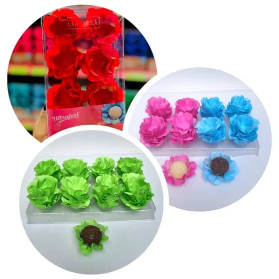 40 Forminhas para doces finos Forminhas Flor para Festas Casamento Aniversário