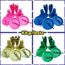 Kit Festa Descartáveis para festa Copo Pratinho de bolo e Garfinho