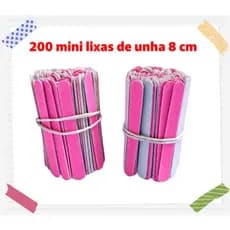 200 mini lixas de unha 8 cm Manicure Pedicure