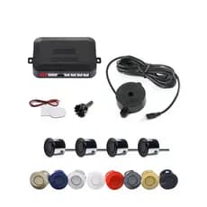 Sensor De Ré Estacionamento Kit completo 22mm 4 Sensores Oito Cores Com Sinal Sonoro