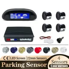 Sensor De Estacionamento Reverso Kit Completo Com Visor Digital Sinal Sonoro Oito Cores 4 * 22mm Sensores