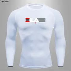 Camiseta De Compressão Esportiva Masculina Respirável Elástica Manga Longa Fitness Exercício Muscular Roupas Justas