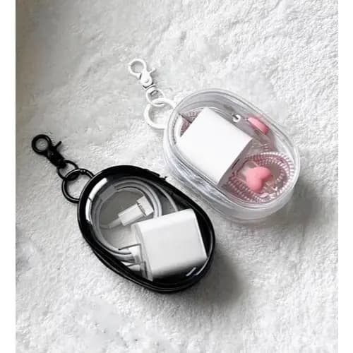 Mini Bolsa De Armazenamento Portátil Com Zíper Transparent