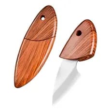 Faca de frutas em aço inoxidável com bainha, mini faca para piquenique, caça, pesca, camping e churrasco