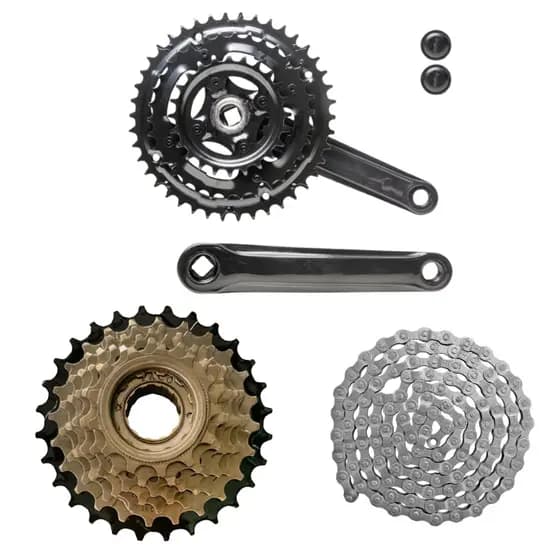 Kit Relação Bicicleta 21 Velocidades Pedivela Catraca 7v