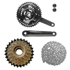 Kit Relação Bicicleta 21 Velocidades Pedivela Catraca 7v