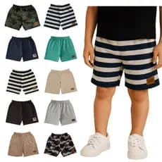 Kit Bermuda Infantil Menino Moletinho Sortido Tamanho 1 ao 14 Shorts Criança Masculino