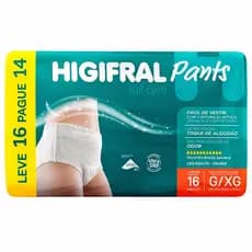 Fraldão Higifral Pants Full Care P/M e G/XG – Roupa Íntima Descartável Unissex com Ultra Absorção