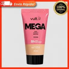 Base Líquida Vult Mega Base Matte 26ml Efeito Blur Vegana Original