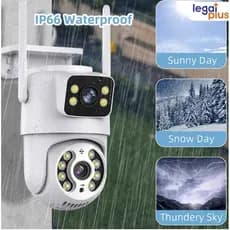 Câmera de Segurança WiFi 8MP Dual Lens PTZ | Visão Noturna Colorida | Detecção Humana IA | Áudio Bidirecional | IP66