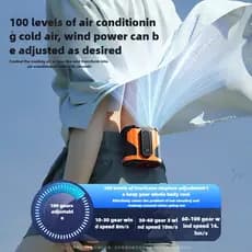Mini Ventilador de Cintura com Carregamento USB, 3 Velocidade Air Cooler, Pendurado, Pescoço Arrefecimento, Lâmpada