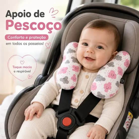 Almofada de Pescoço Bebe Conforto fofinha Apoio de Cabeça
