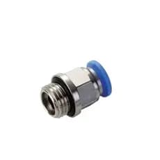 Conector Engate Rápido Pneumático Para Tubo PU 12mm Rosca 1/4" BSP Macho