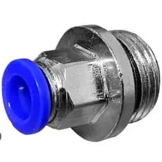 Conector Engate Rápido Pneumático Para Tubo PU 12mm Rosca 1/2" BSP Macho