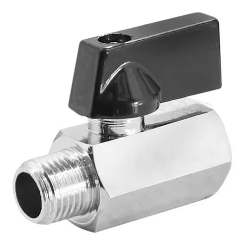 Registro de Esfera Latão Rosca Macho x Fêmea 1/4"
