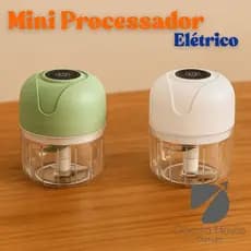 Mini Triturador/Processador Elétrico Moedor Carnes Legumes Vegetais Recarragavel USB 250ml