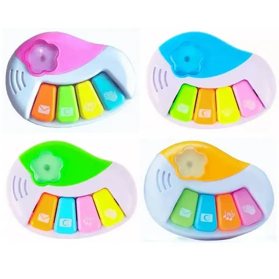 MINI PIANO TECLADO INFANTIL MUSICAL EMITE SOM E LUZ BRINQUEDO PARA BEBÊS - BEE TOYS