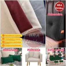 URATECIDOS kit 2m Tecido Suede  Liso Velveteen Pávia 2 M X 1,40M