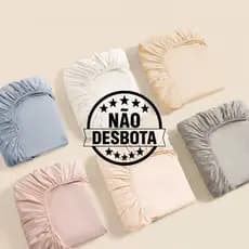 Jogo Lençol De Cama Solteiro 2 Peças e Casal Queen 3 Peças Liso Com Elástico Várias Cores