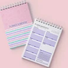 Planner Alimentar - Controle da Alimentação - Cardápio - Planner Fitness - Agenda Alimentar