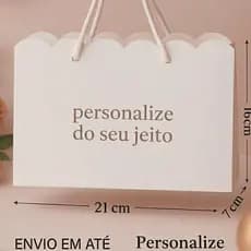 Sacola Personalizada Com Alça - Pegue e Monte - Sacolinha para festas, aniversário, batizado, formatura e bijuterias