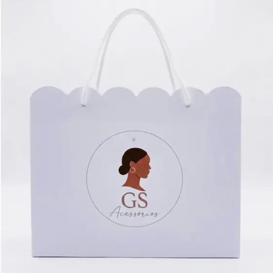 Sacola Personalizada com Sua Marca - Sacola de papel desmontada