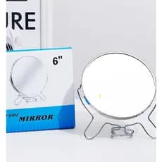Espelho De Mesa Duplo Aumento Metal