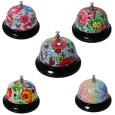 Sino Campainha De Mesa Sineta Metal P/ Recepção Restaurante Balcão Atendimento Estampado