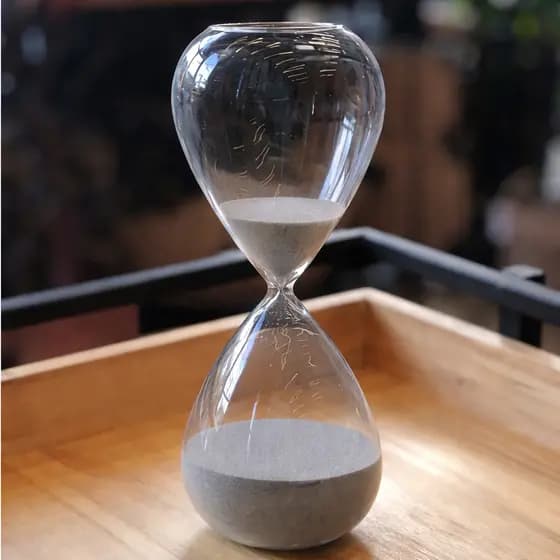 Ampulheta Vidro Temporizador Relógio 10min Decorativo 17cm