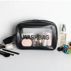 Necessaire Maquiagem Transparente Organizador Banheiro Viagem Impermeavel