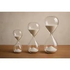 Ampulheta Vidro Temporizador Branca Decorativa Relógio Decoração