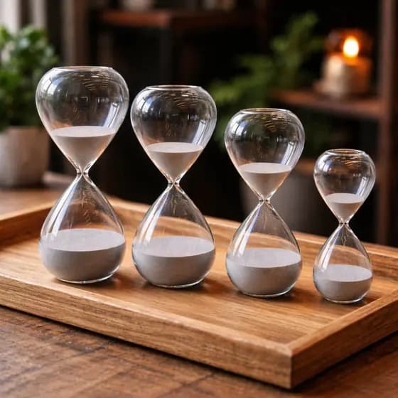 Ampulheta Vidro Temporizador Cinza Relógio 30min Decorativo