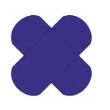50 Unidades Forminha Pétala 4 Folhas 3,4X3,4cm Azul Escuro