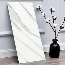 Placa Autocolante Vinílica Parede 3D Adesivo Mármore Carrara