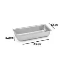 Forma De Pão N 03 Assadeira Retangular De Aluminio