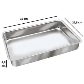 Forma Assadeira Alta De Bolo Retangular Aluminio N 02
