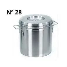Latão Caldeirão Hotel Aluminio Polido Reforçado N 28 16,9L Caldos Feijoada Restaurante Com Tampa