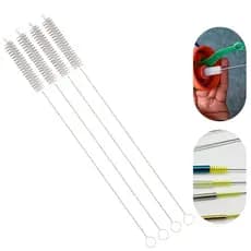 KIT Escova Limpeza Canudo Flexível 22cm Escovinha
