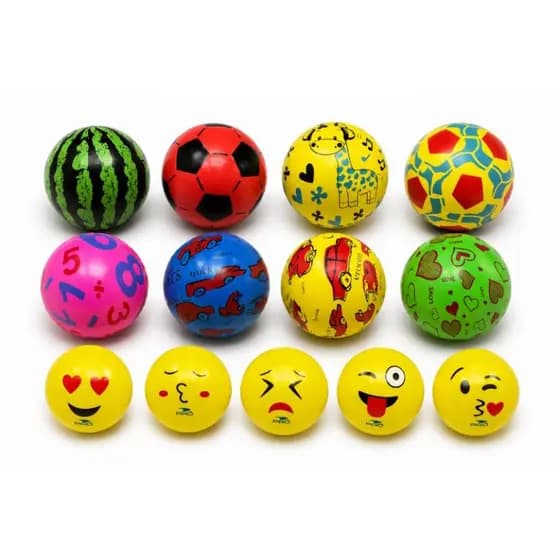 kit 25 Bola de Vinil - Bola em Vinil - Cores Vivas Bola Dente de Leite