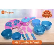kit Brinquedos Cozinha Infantil - Kit Com 11 Peças Jogo De Panelinhas e Eletrodomesticos de Brinquedo