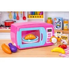 Brinquedo Microondas com Prato Giratorio  - Brinquedo infantil Brinquedo Cozinha