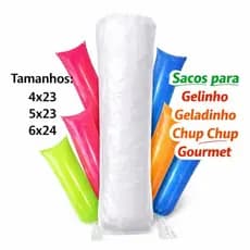 Saco Saquinho para Geladinho Gourmet Gelinho  Sacolé Chup Chuo Saco Talher - Preço atacado Revenda