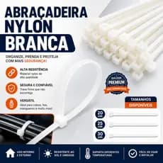 Abraçadeiras Nylon Enforca Gato - Branca 20mm - 25mm - 30 mm