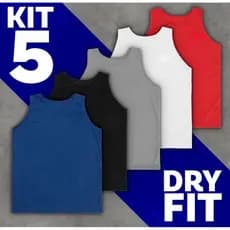 CAMISETA REGATA DRI-FIT KIT-5  PROMOÇÃO 2025