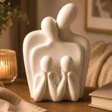 Escultura Família Moderna Estátua Minimalista Sala, Quarto, Escritório Decoração Premium Casa